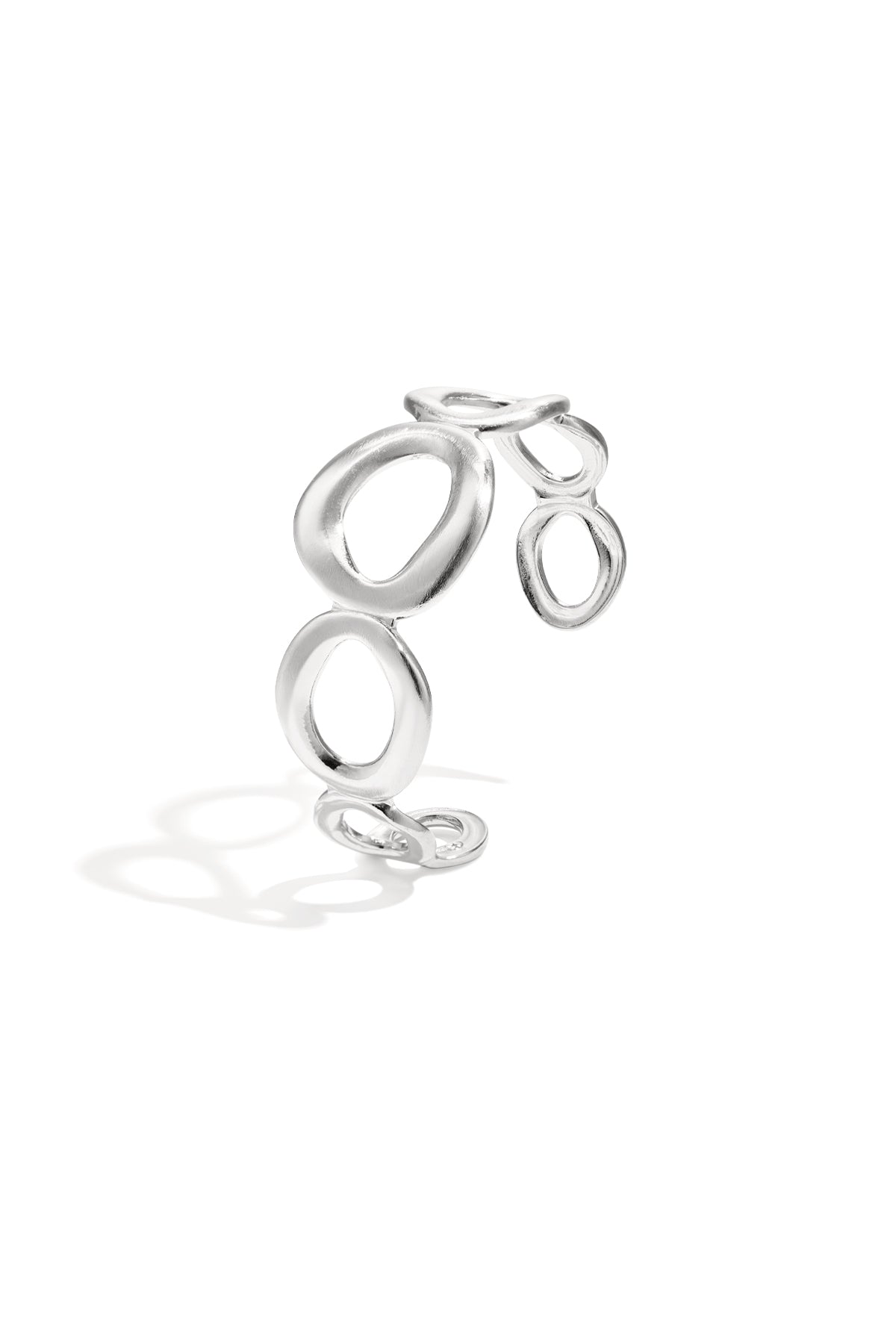 Bracelet jonc manchette en acier inoxydable pour femmes de forme ronde – couleur or