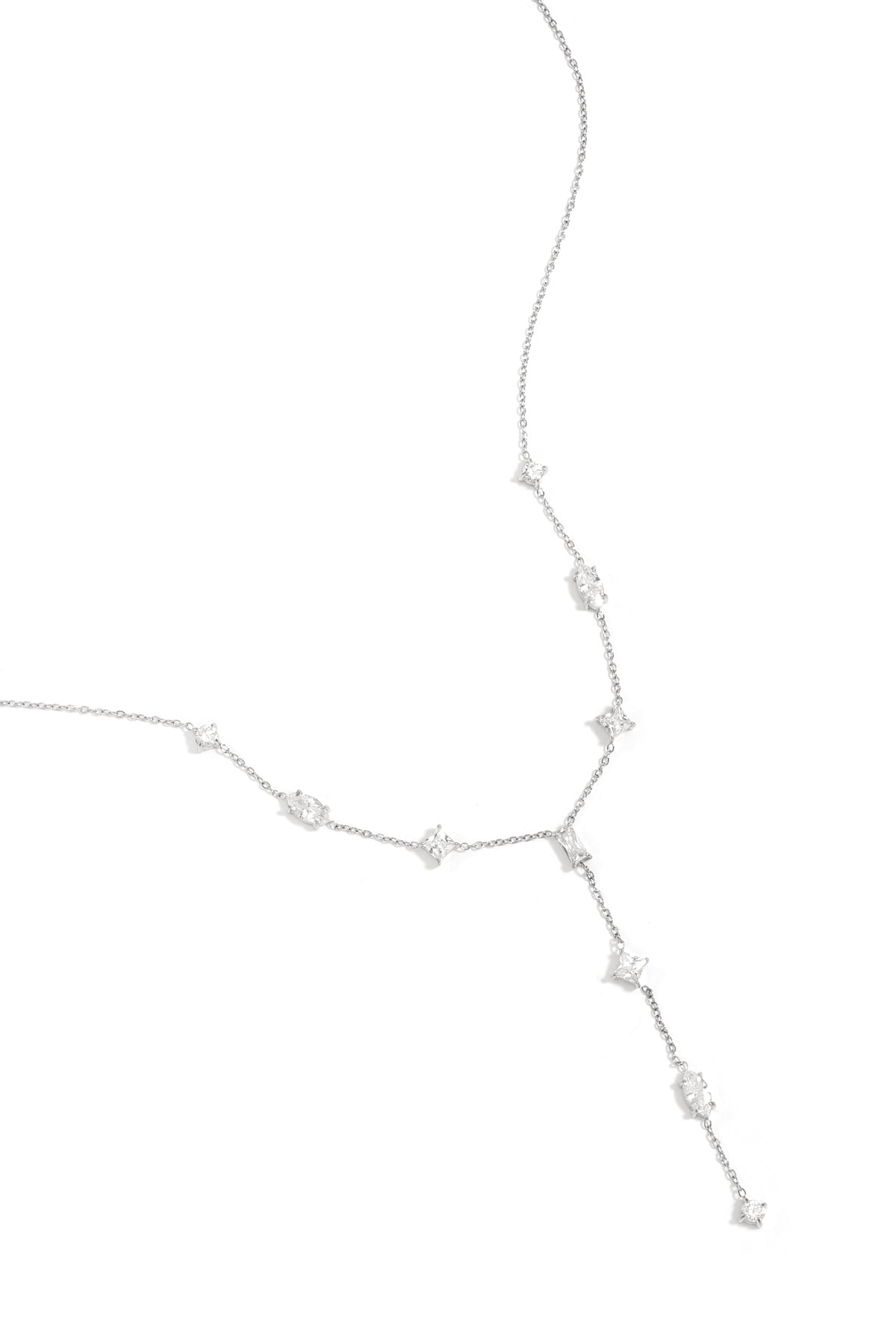 Y-lijn ketting met steentjes