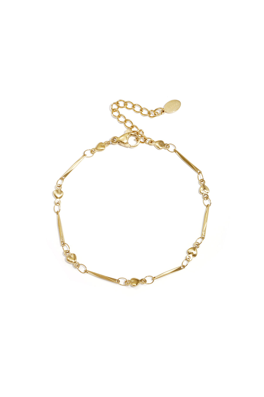 Bracelet à maillons pour femmes en acier inoxydable avec détail maillons – doré