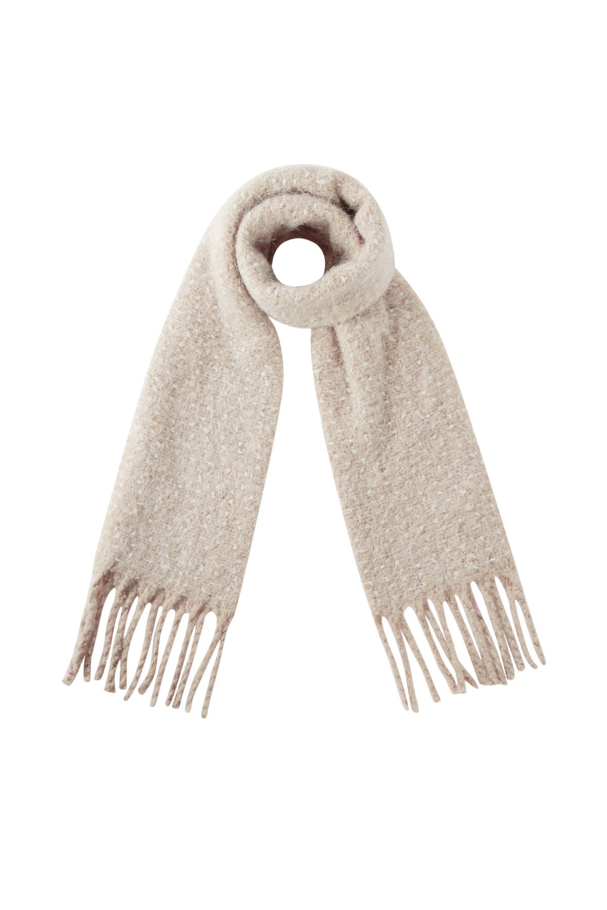 Women's 100% polyester winter scarf with plain design – multiple colors