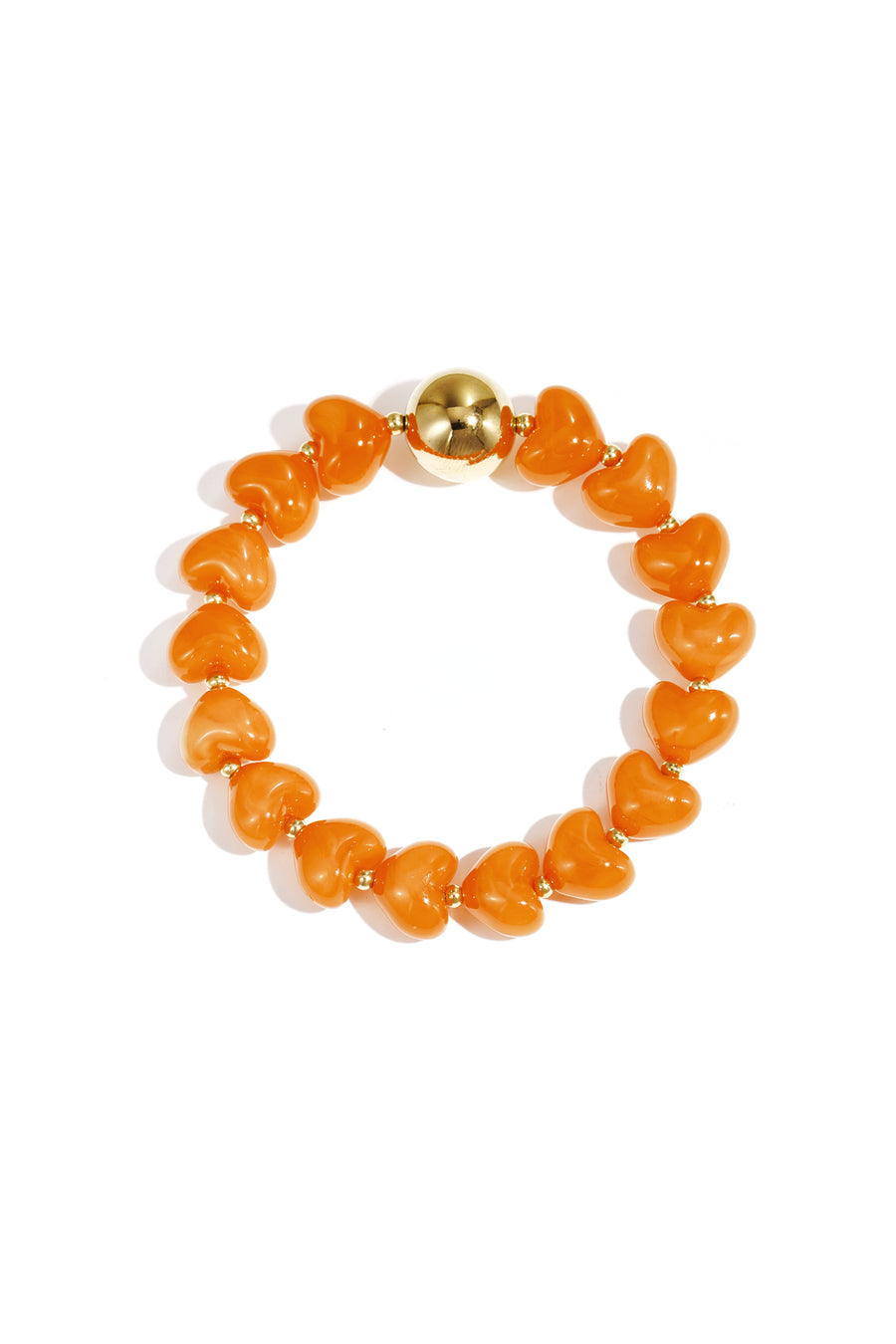Armband met statement en hartvormige kralen