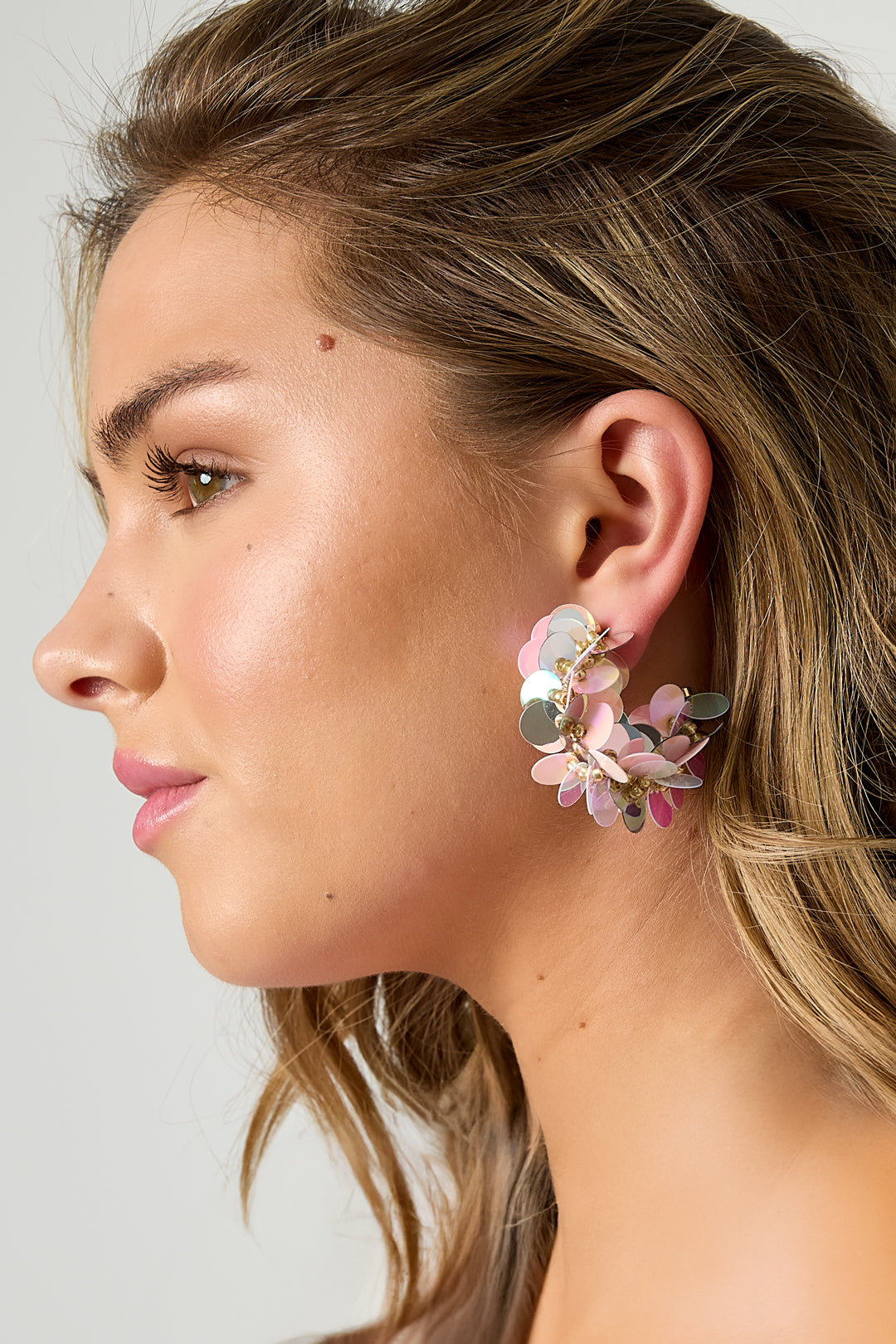 Copper Organic Shaped Hoop Earrings for Women – Multiple Colors – image 6