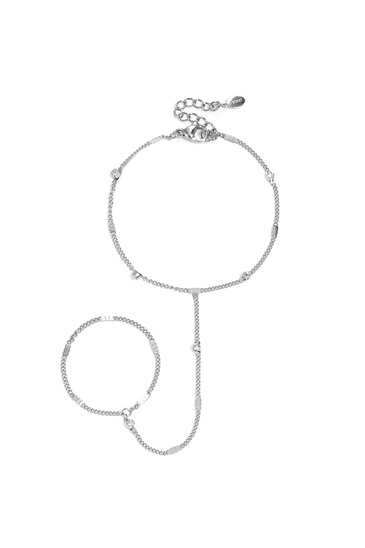 Women's Stainless Steel Chain Handbag with Link Detail – Gold Tone
