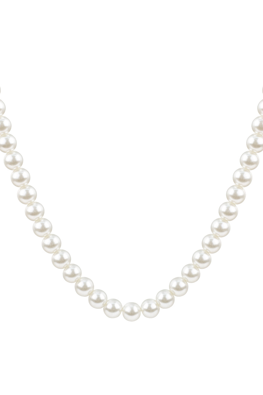 Collier pour femme en fausses perles – blanc – décontracté pour le quotidien