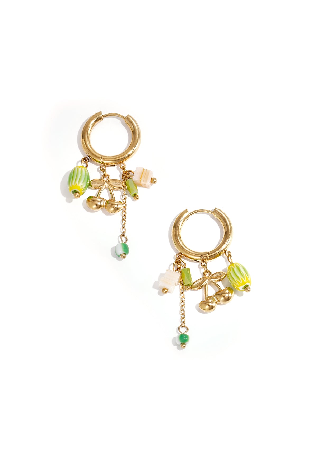 Boucles d'oreilles pendantes perlées pour femmes en acier inoxydable avec motif floral et motif soleil – plusieurs couleurs