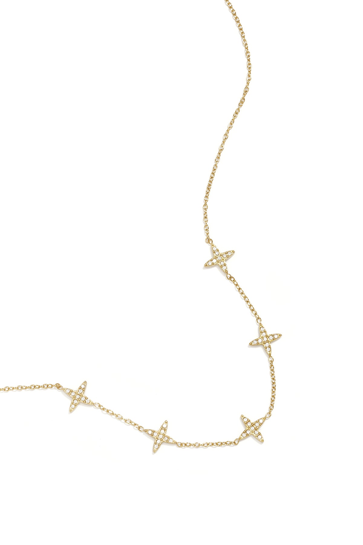 Chaîne à maillons pour femme en acier inoxydable avec motif trèfle – couleur or