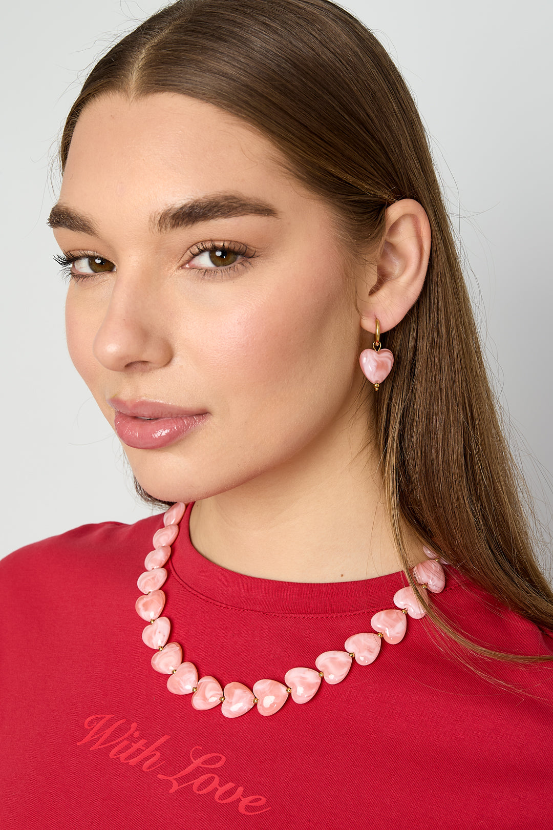 Boucles d'oreilles pendantes en acier inoxydable en forme de cœur pour femme – plusieurs coloris – photo 3