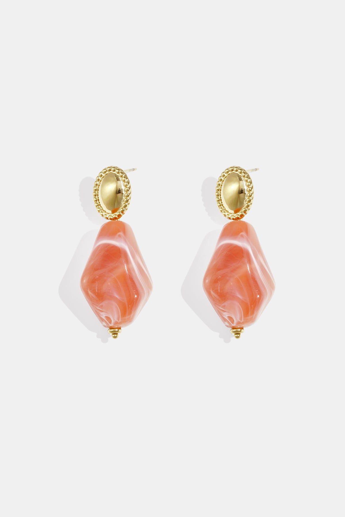 Stainless Steel Organic Shaped Drop Earrings for Women - Multiple Colors