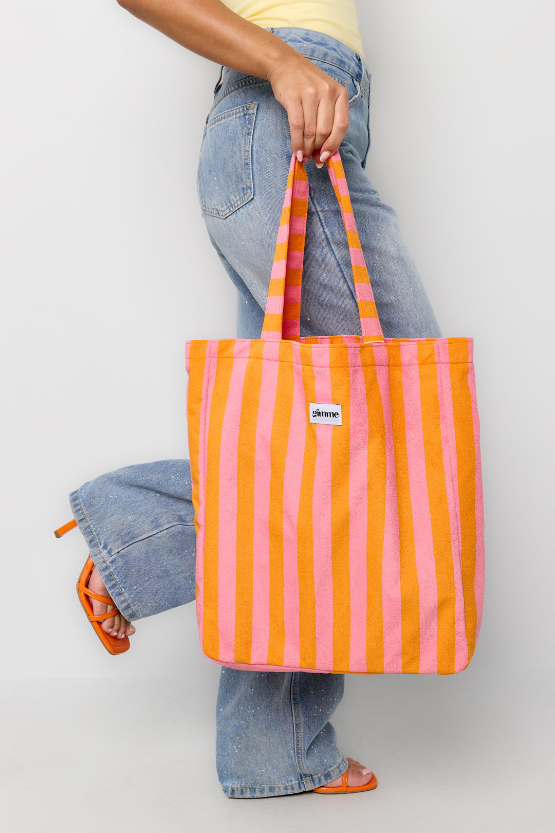 Shoppertassen met strepen, eenvoudig, polyester, dagelijkse accessoires