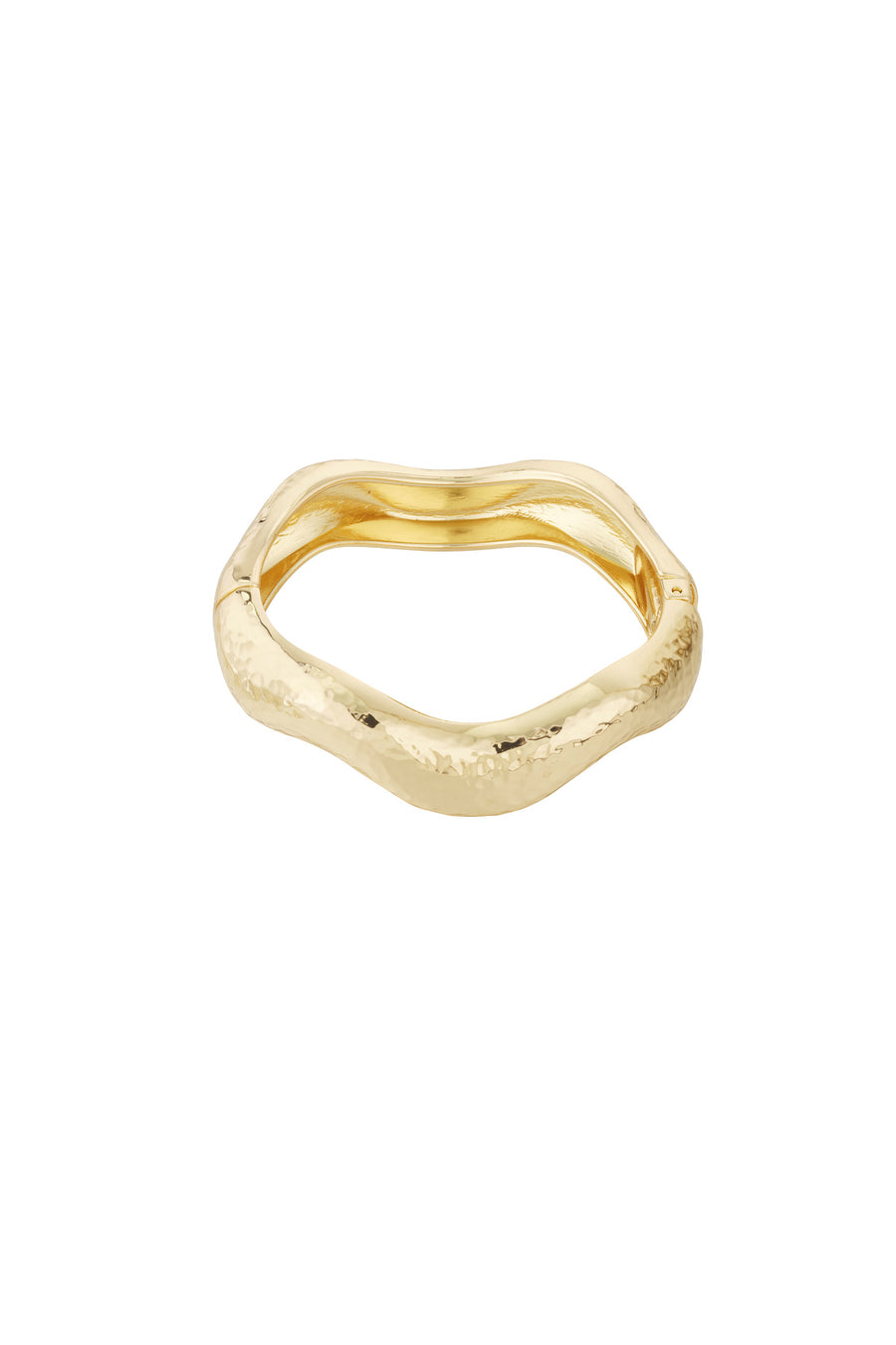 Bracelet pour femme en alliage métallique de forme organique – couleur or