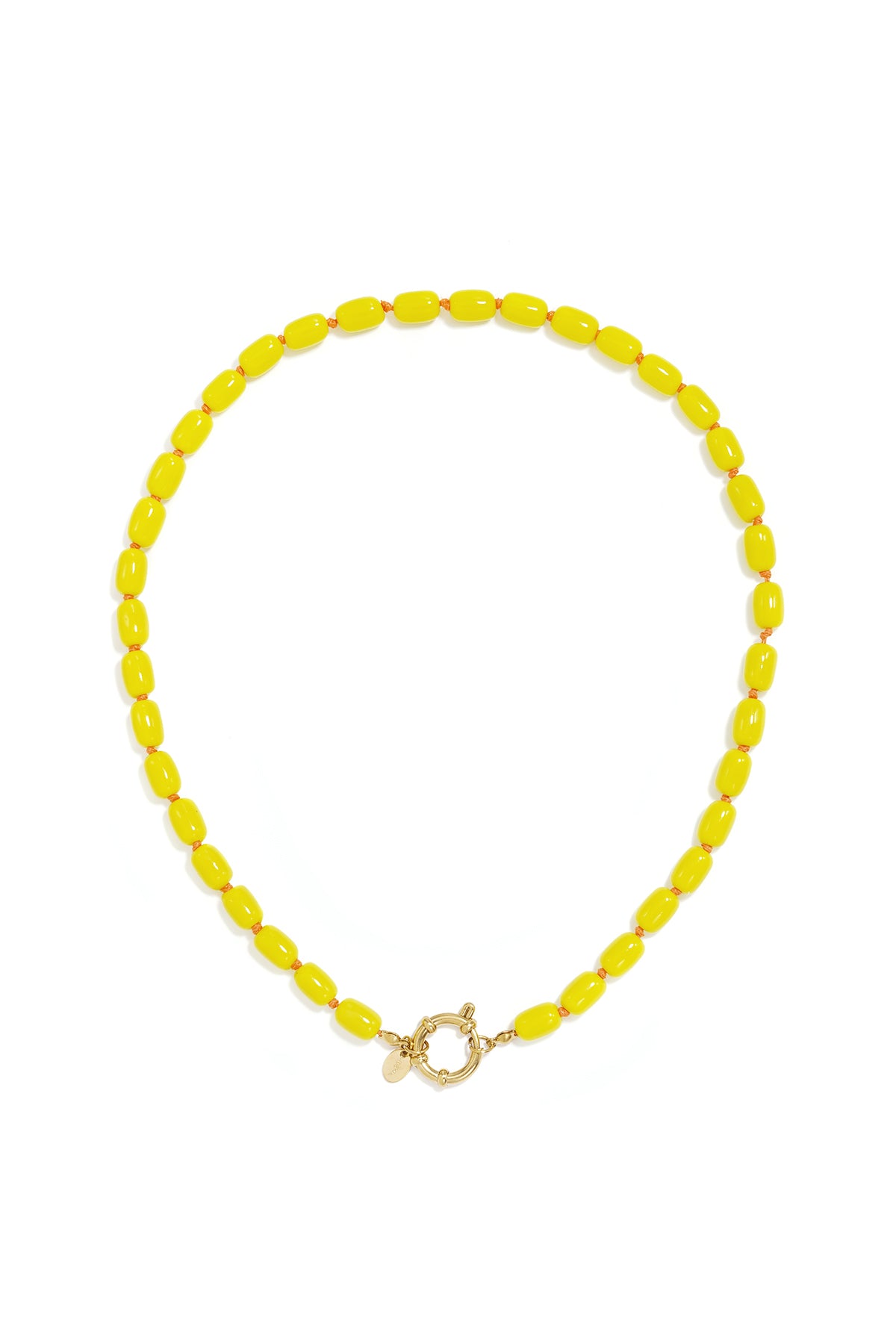 Beaded necklace for women made of stainless steel, glass with plain design – multiple colours