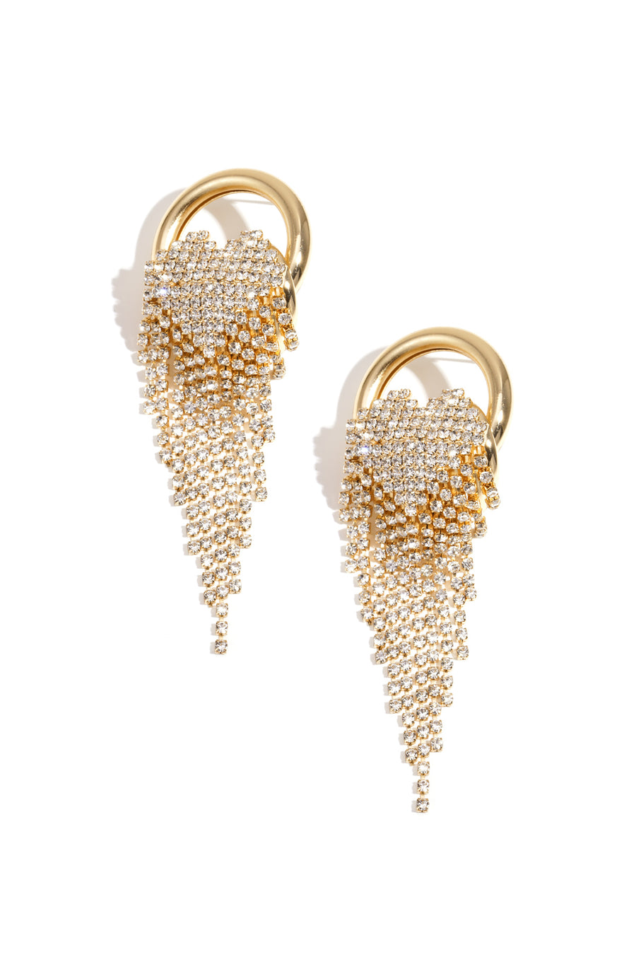 Boucles d'oreilles de fête pour femmes en fer en forme de cœur – dorées et argentées
