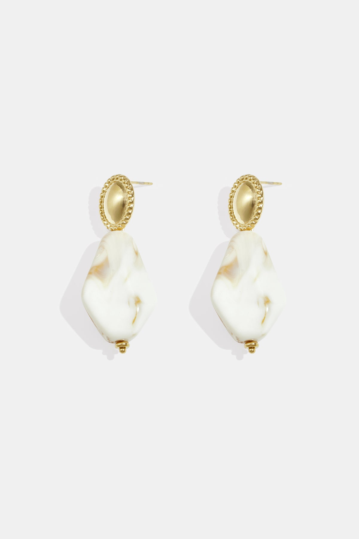 Stainless Steel Organic Shaped Drop Earrings for Women - Multiple Colors