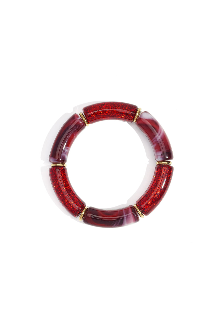 Bracelet à perles en acrylique pour femme – multicolore – style rétro
