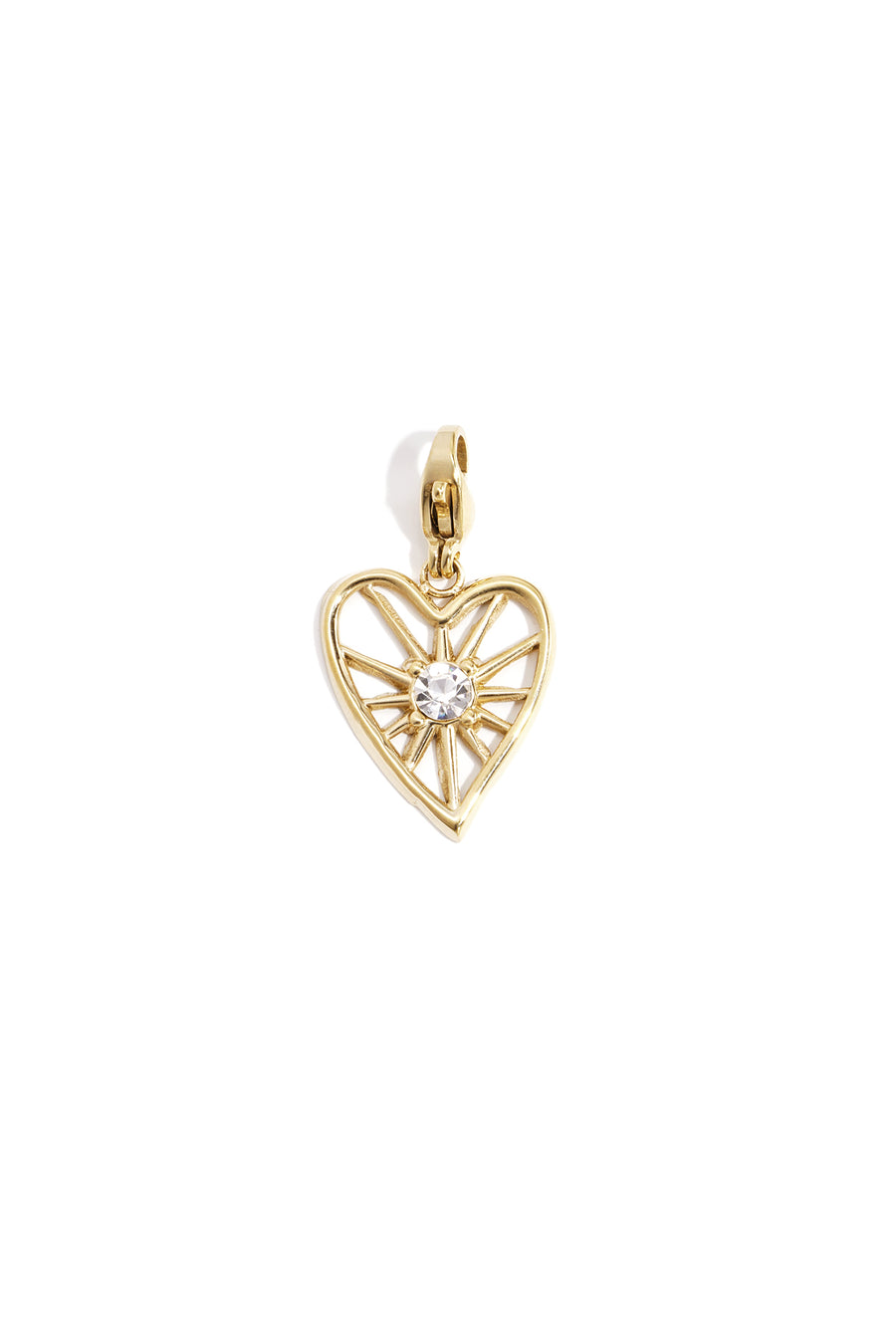 Composant de bijou en acier inoxydable 304 en forme de cœur – couleur or