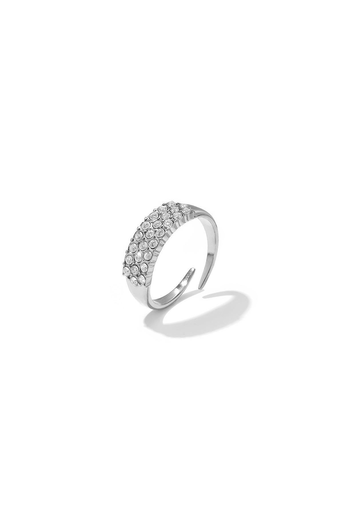 Minimalist round stainless steel ring for women – gold-coloured