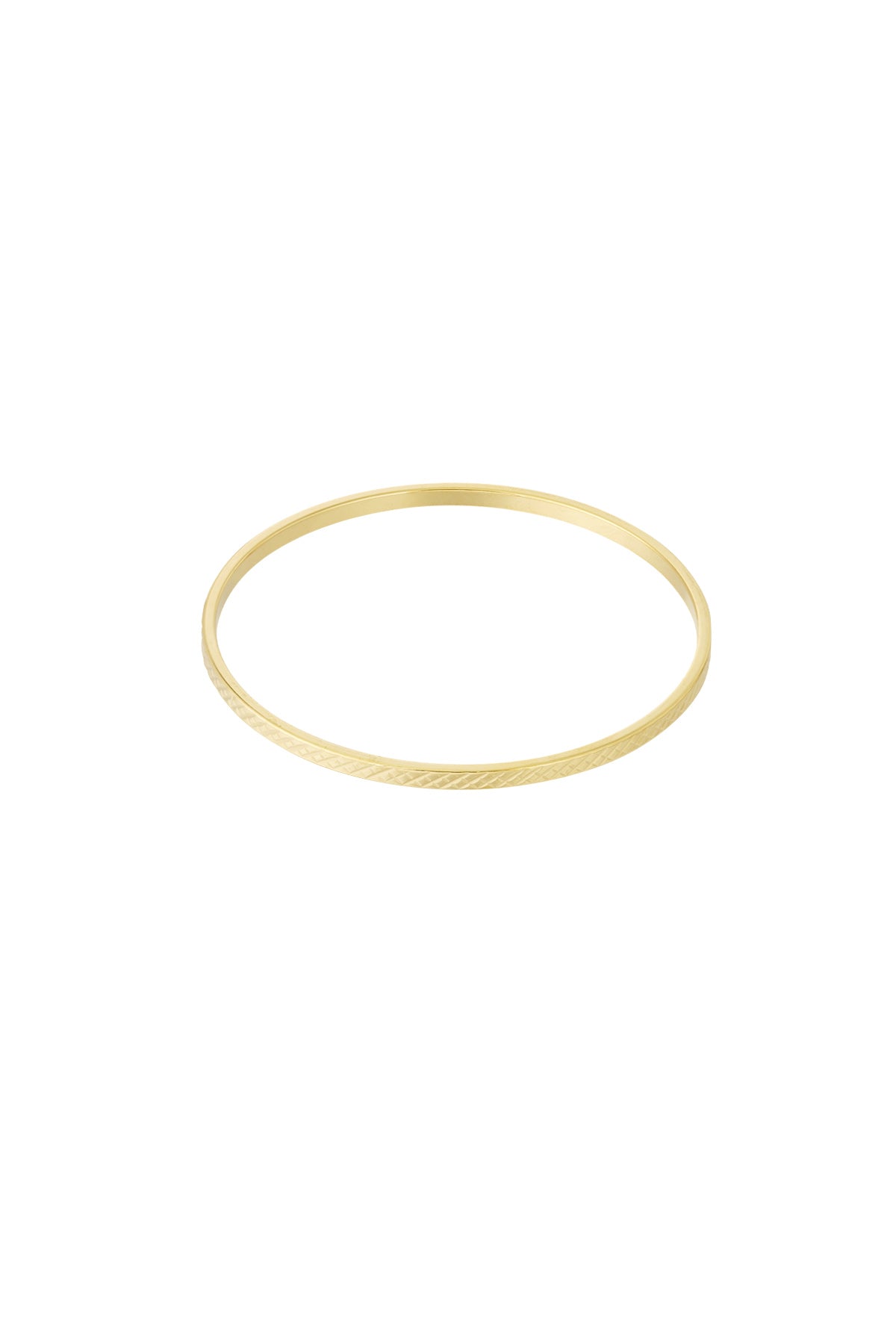 Bracelet jonc en acier inoxydable pour femmes avec forme organique - couleur or et couleur argent