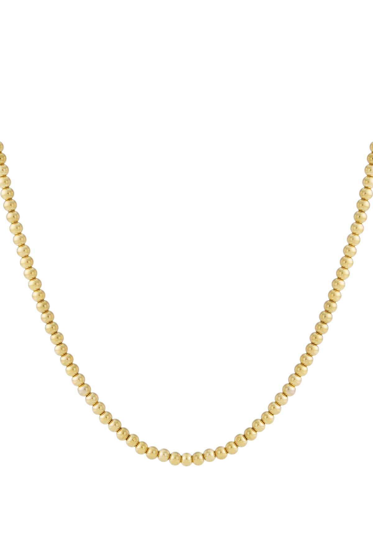 Collier de perles en acier inoxydable pour femmes – couleur or et argent