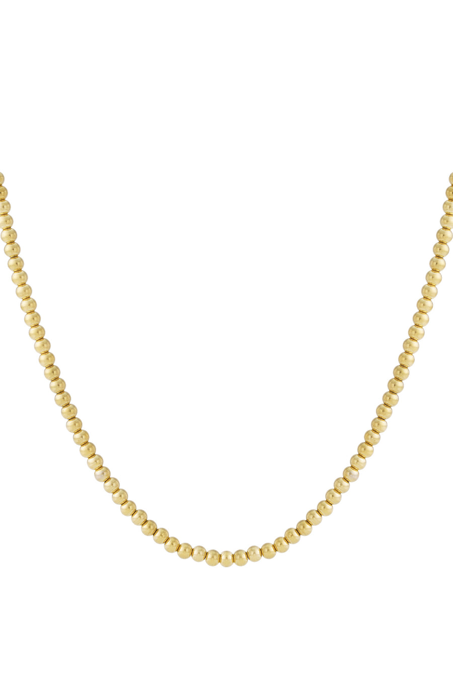 Collier de perles en acier inoxydable pour femmes – couleur or et argent