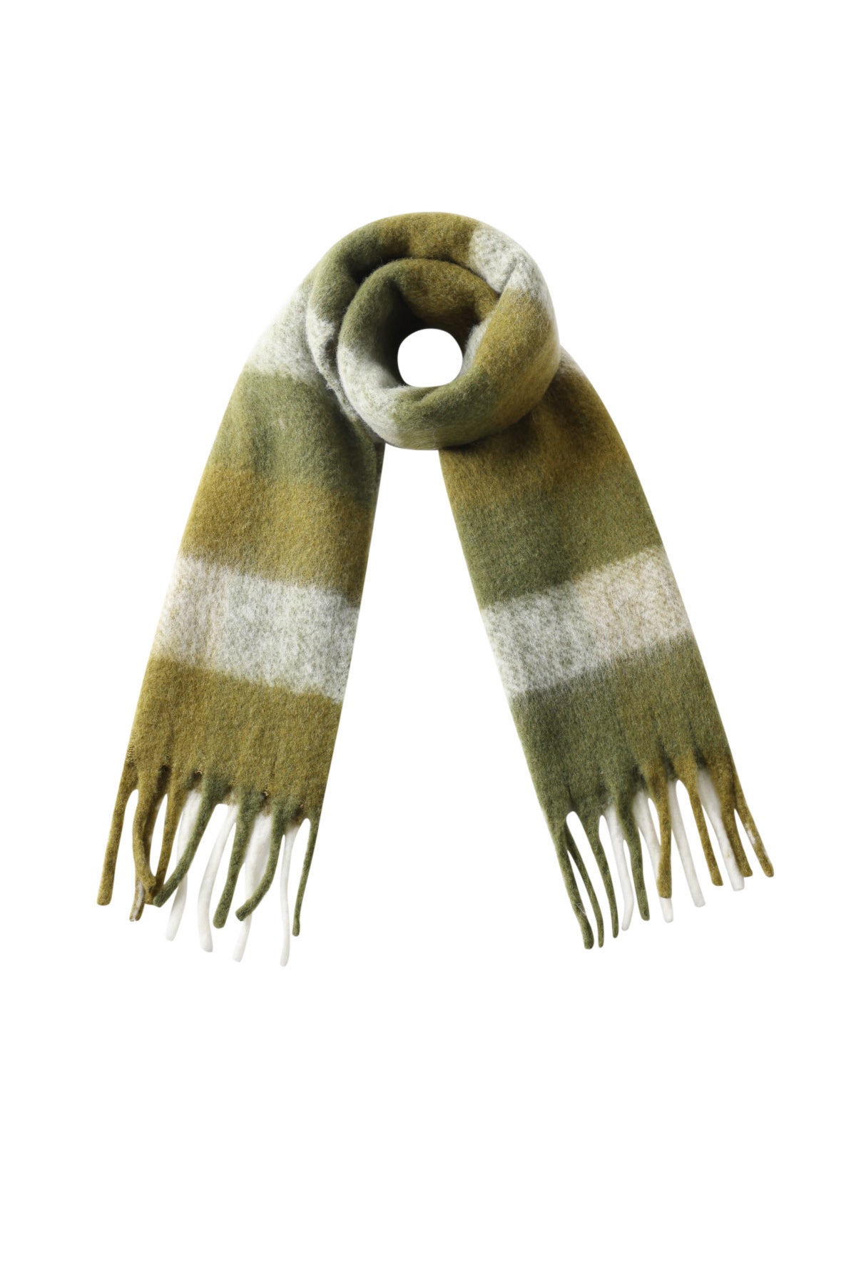 Women's winter scarf made from 70% polyester, 30% wool with a check pattern – multiple colours