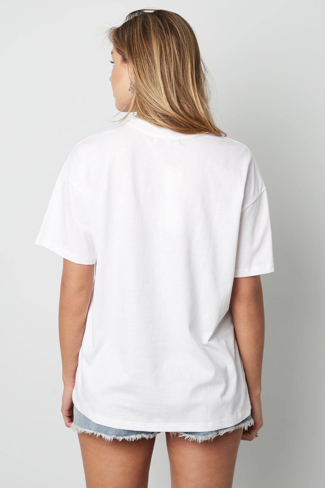 Women's T-shirt with text print – white – image 5