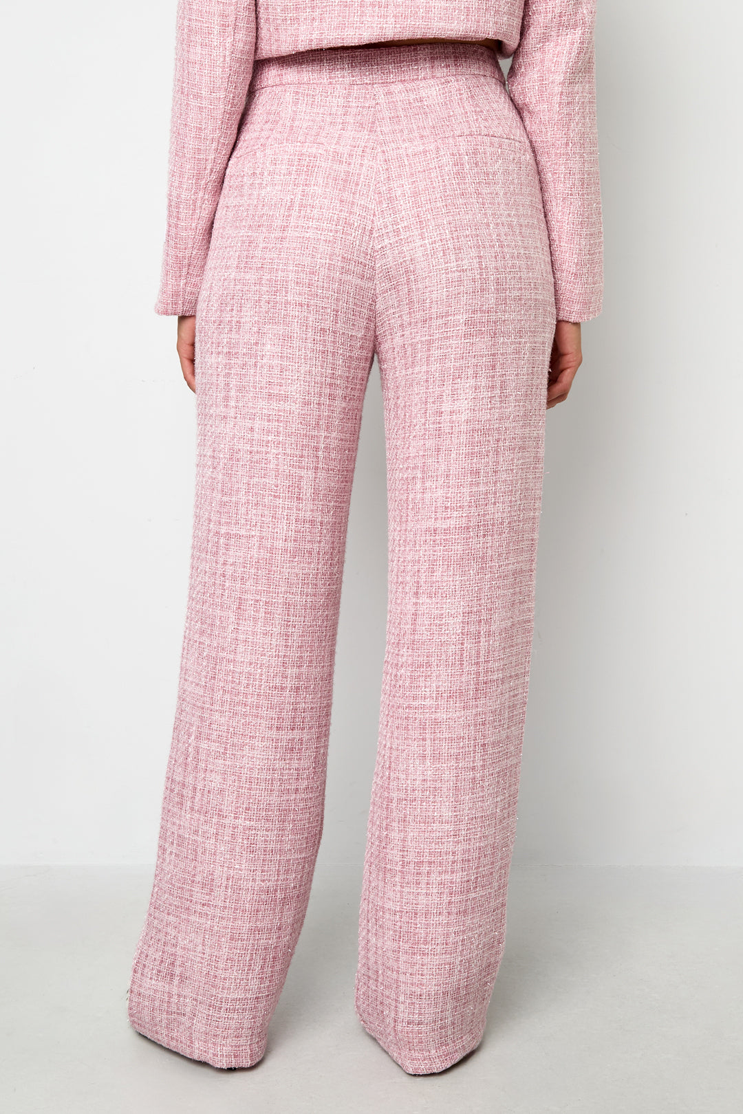 Dames rechte broek van polyester met ruitpatroon – productfoto 8