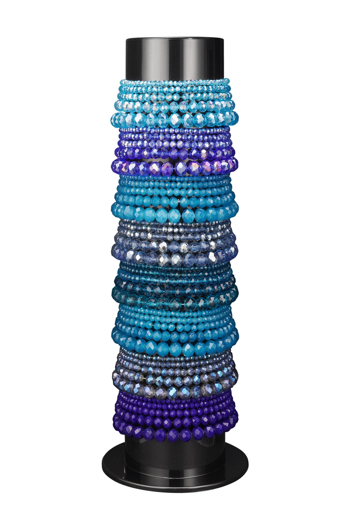 Présentoir à bracelets en perles de cristal – couleurs assorties