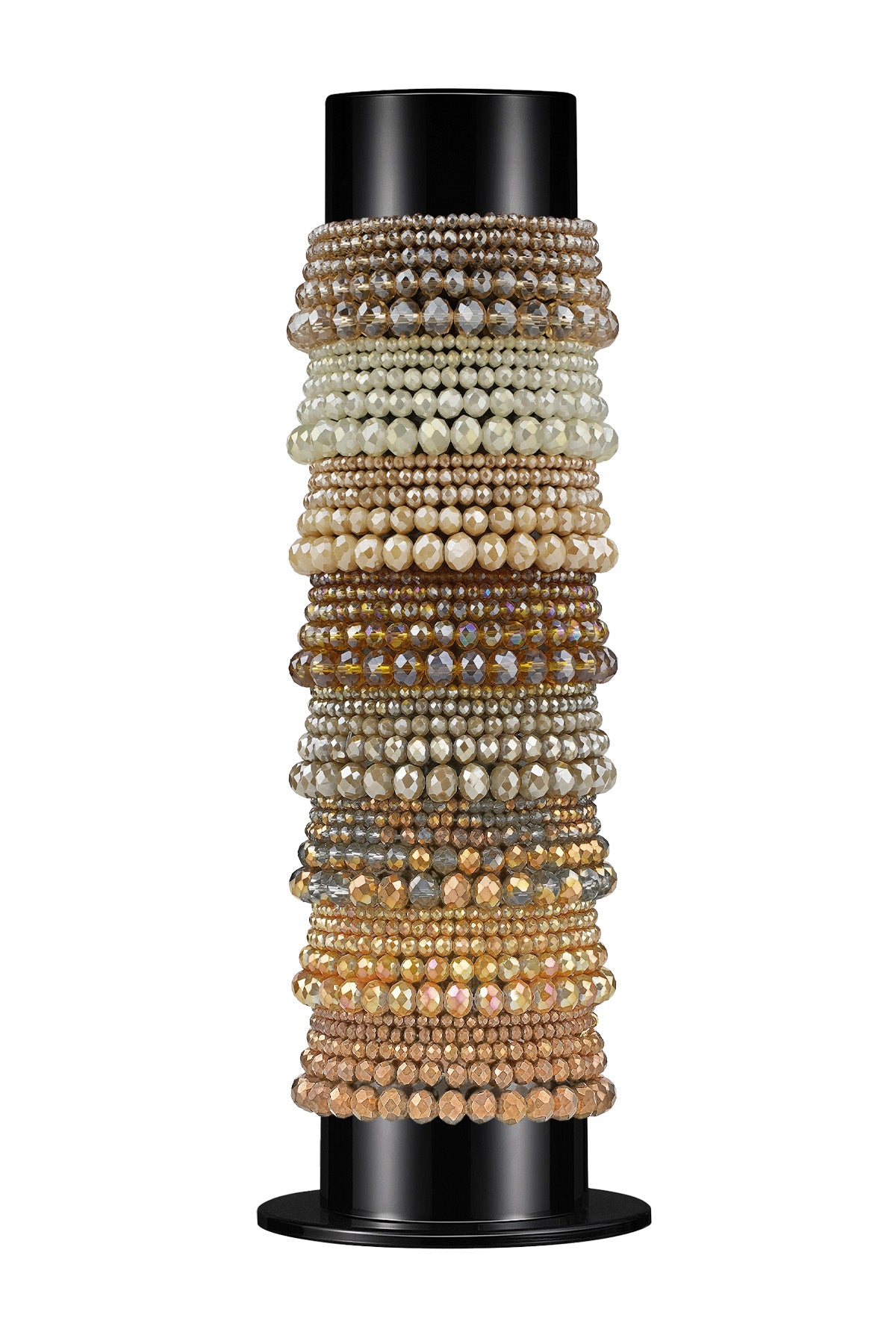 Présentoir à bracelets en perles de cristal – couleurs assorties