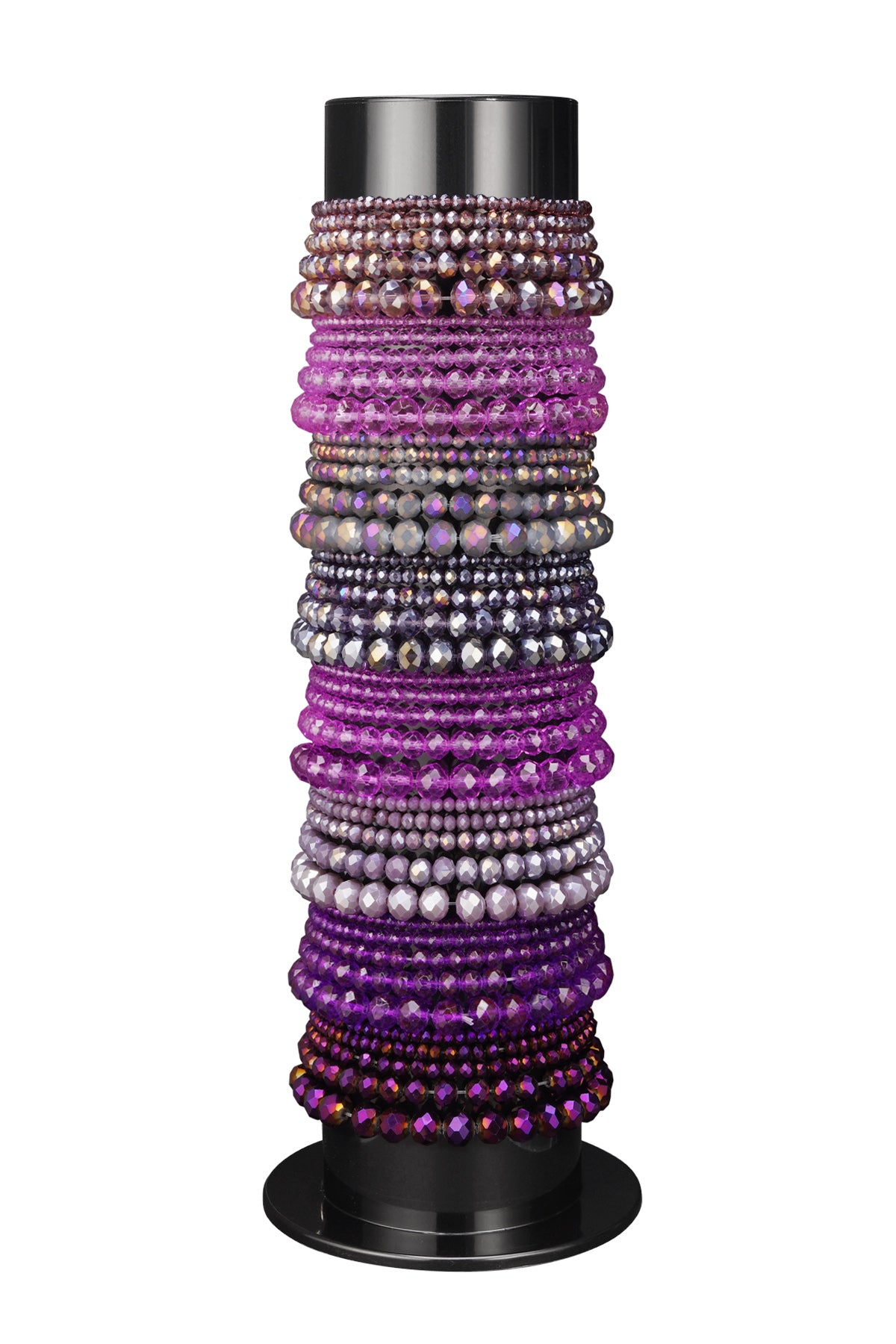 Présentoir à bracelets en perles de cristal – couleurs assorties
