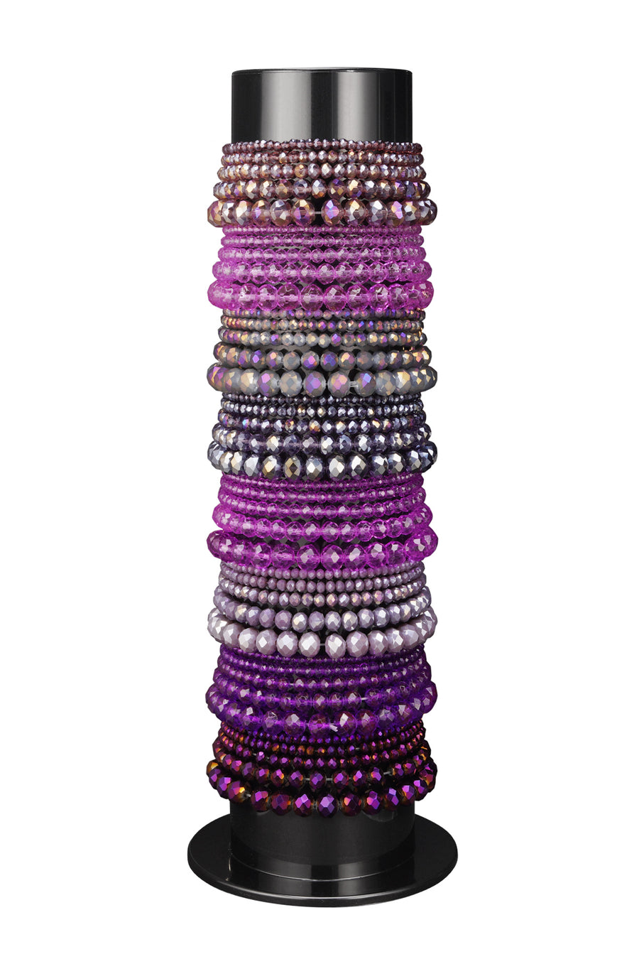Présentoir à bracelets en perles de cristal – couleurs assorties