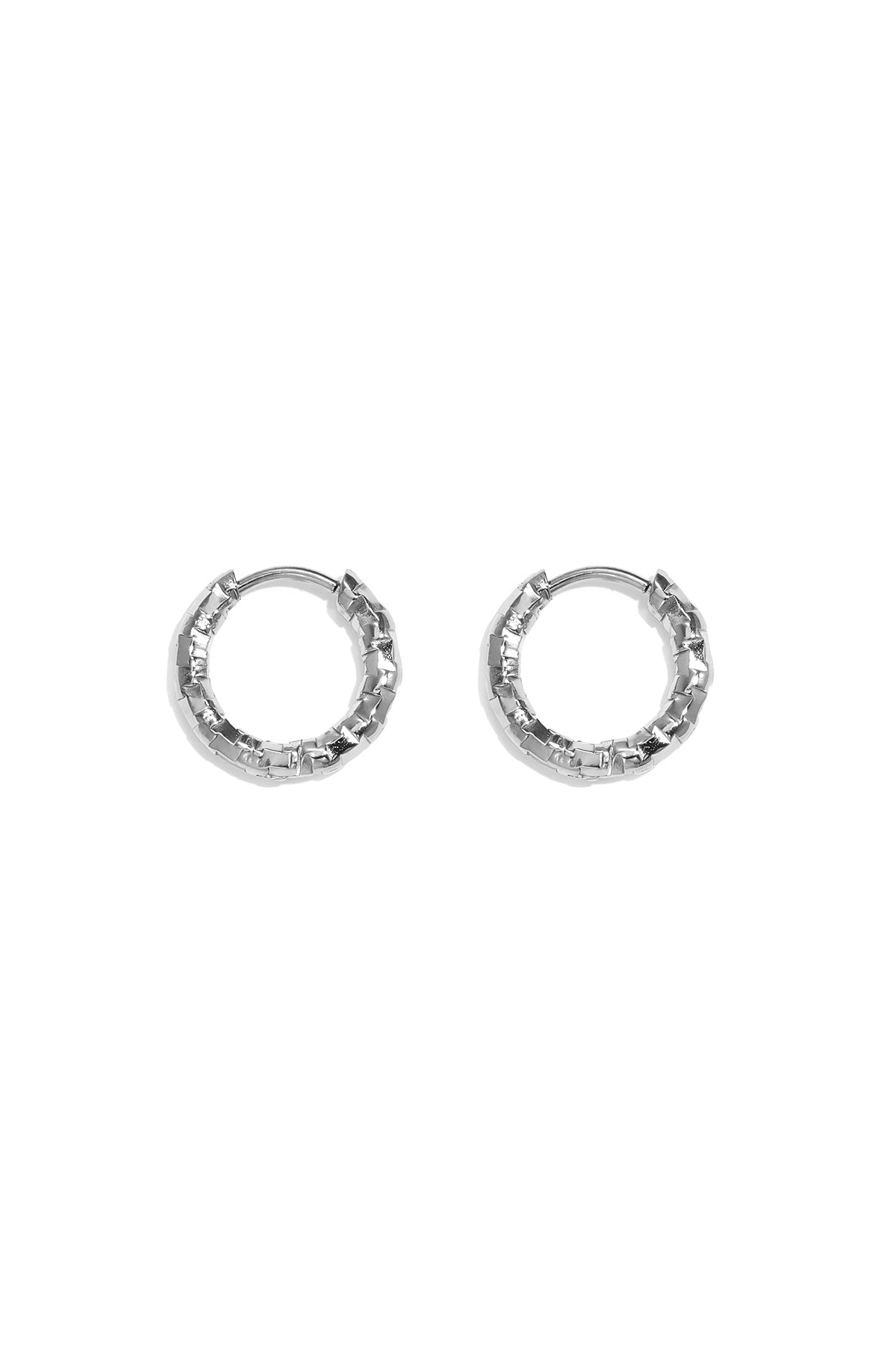 Women's Stainless Steel Round Hoop Earrings – Gold and Silver Tone