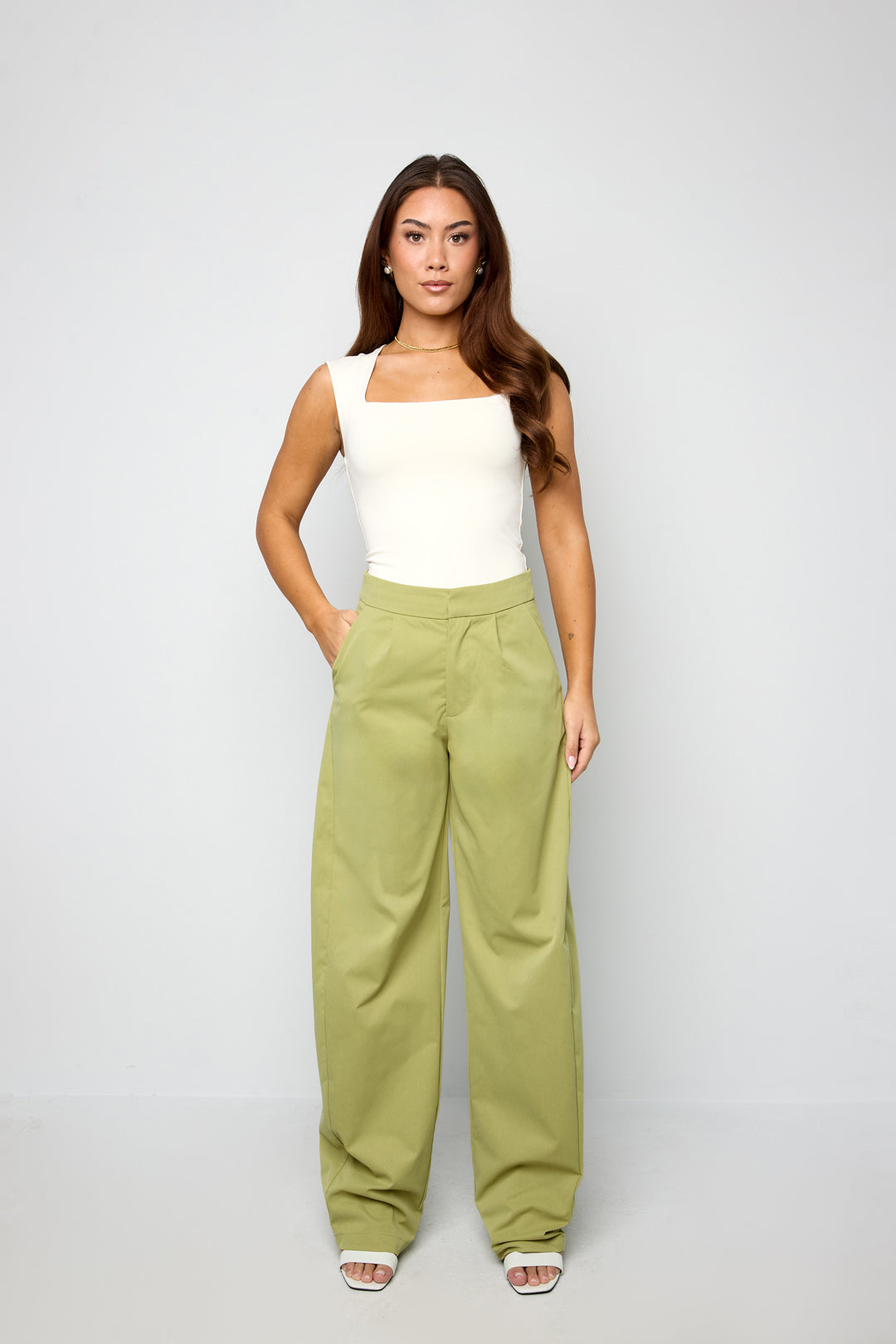 Dames barrel broek met hoge taille – productfoto 4