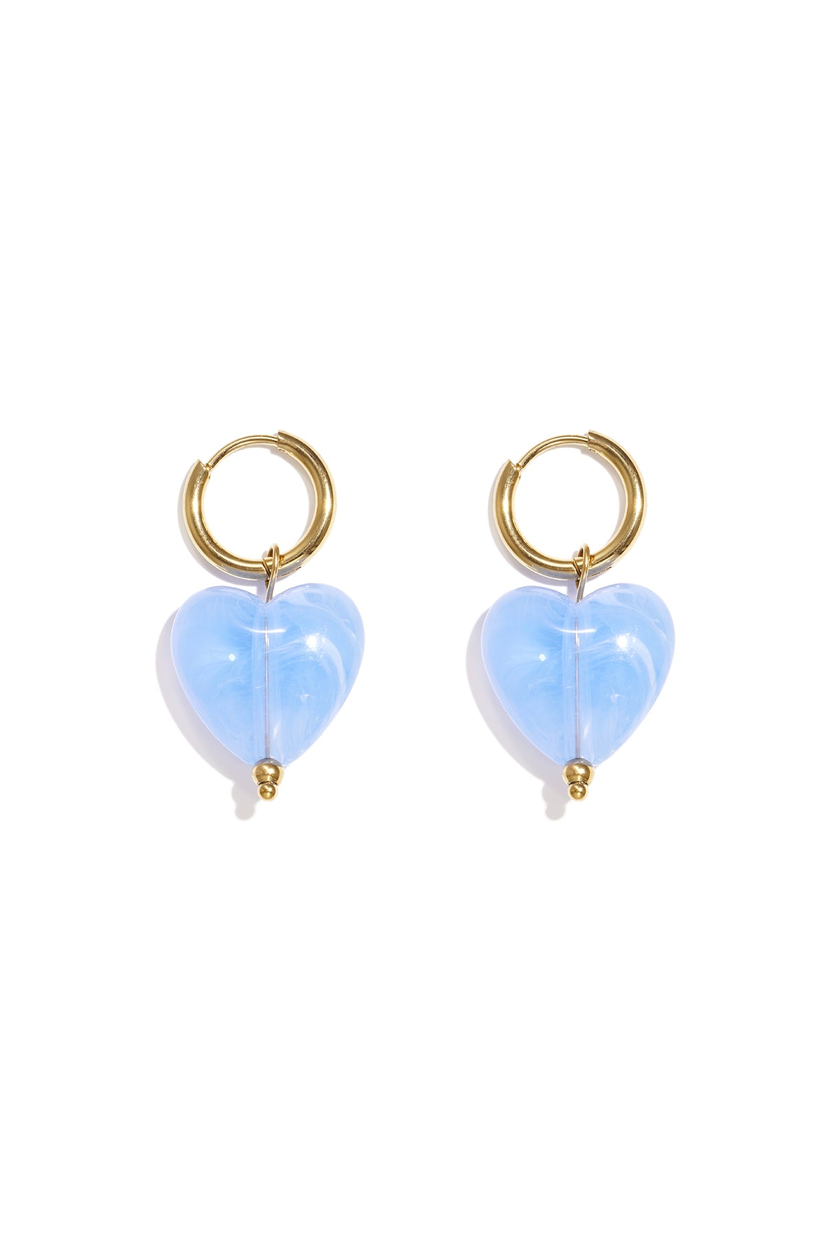 Boucles d'oreilles pendantes en acier inoxydable en forme de cœur pour femme – plusieurs coloris