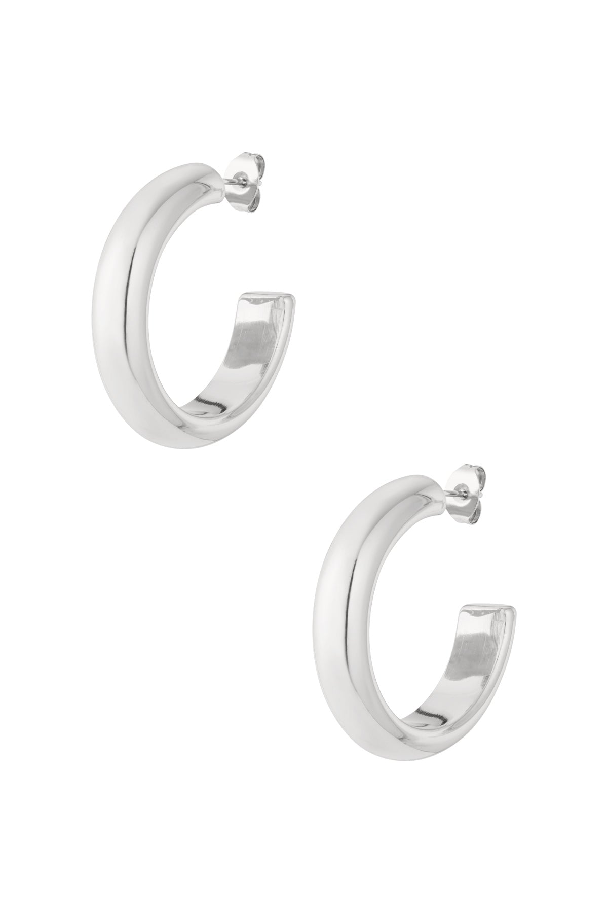 Boucles d'oreilles pendantes en acier inoxydable de forme organique – Couleur or
