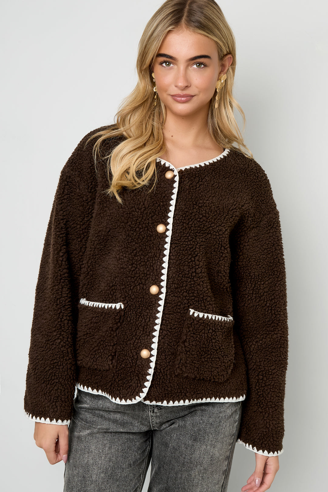 Dames Zoe jacket van polyester met kleurcontrast – productfoto 4