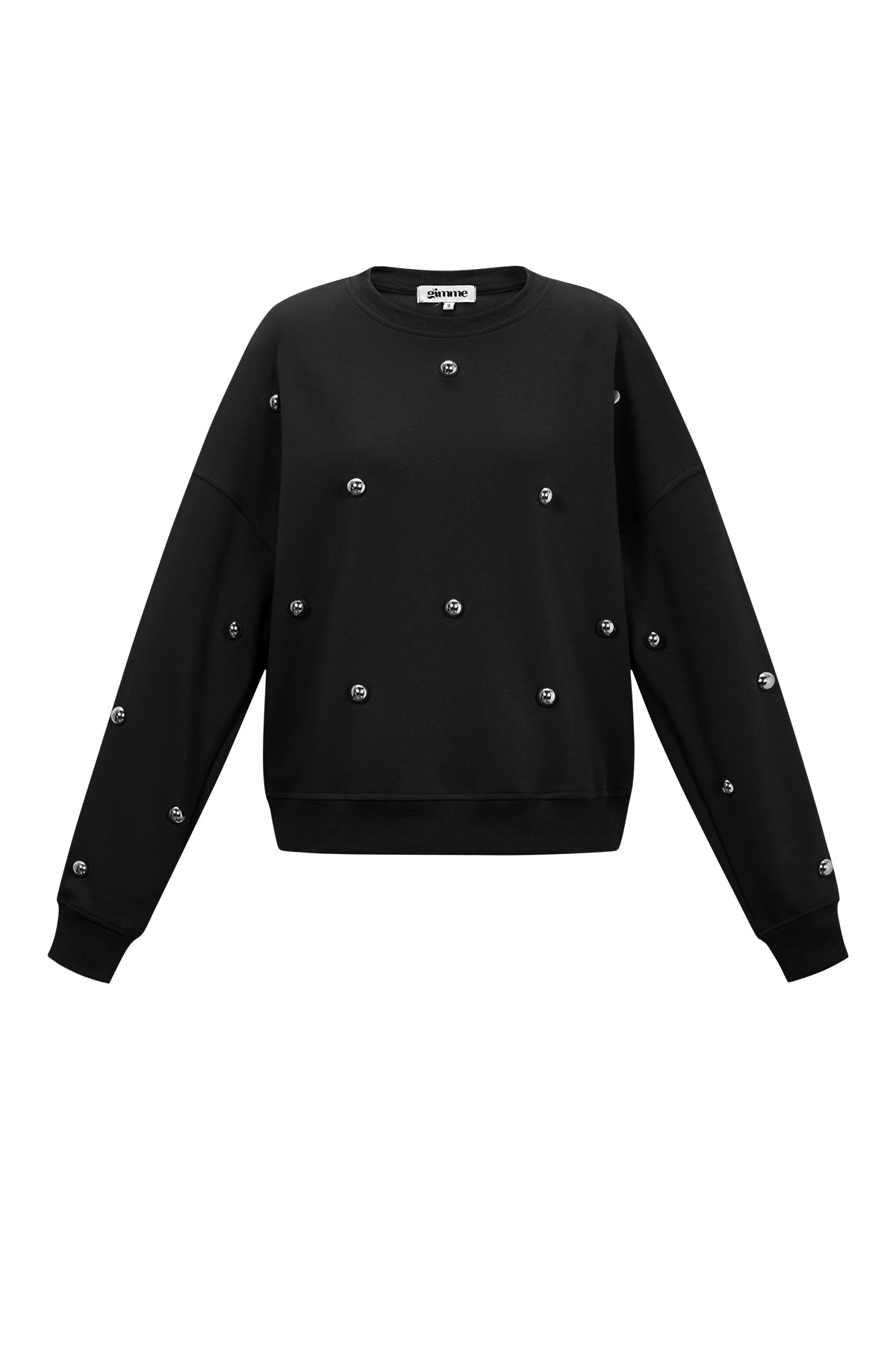 Dames gebreide katoenen trui met studs