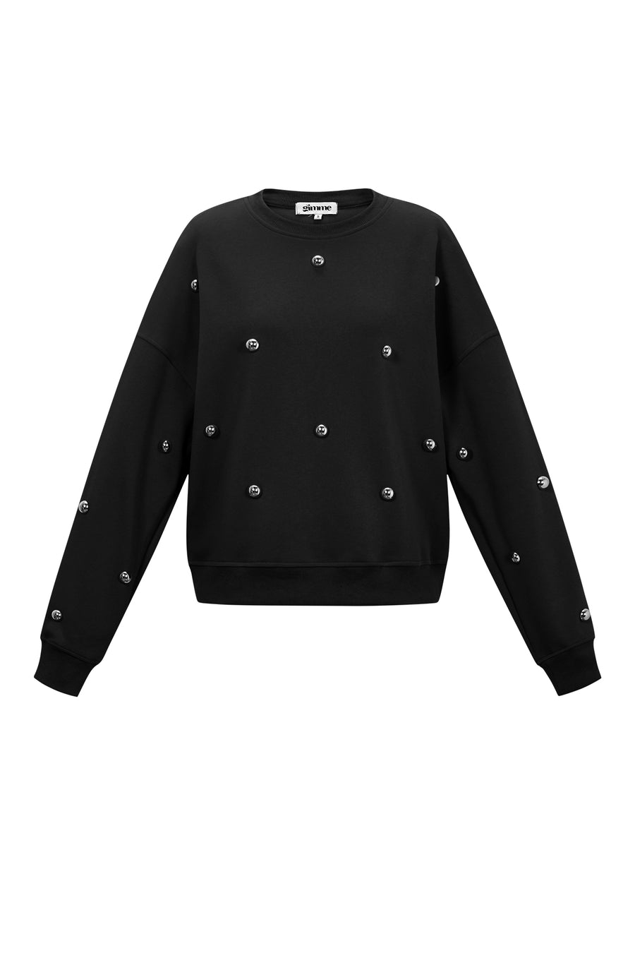 Dames gebreide katoenen trui met studs