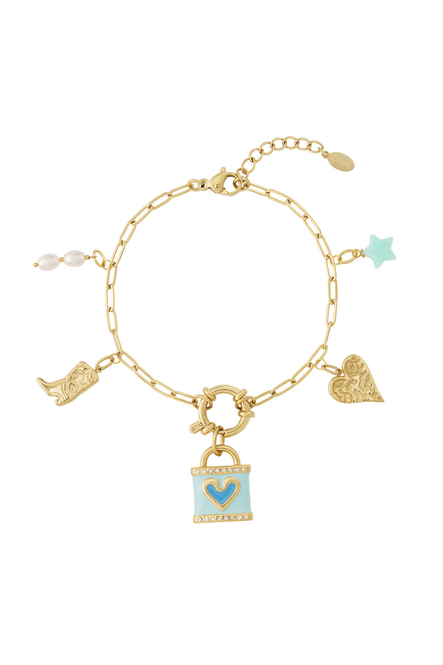 Blauwe liefde DIY armband