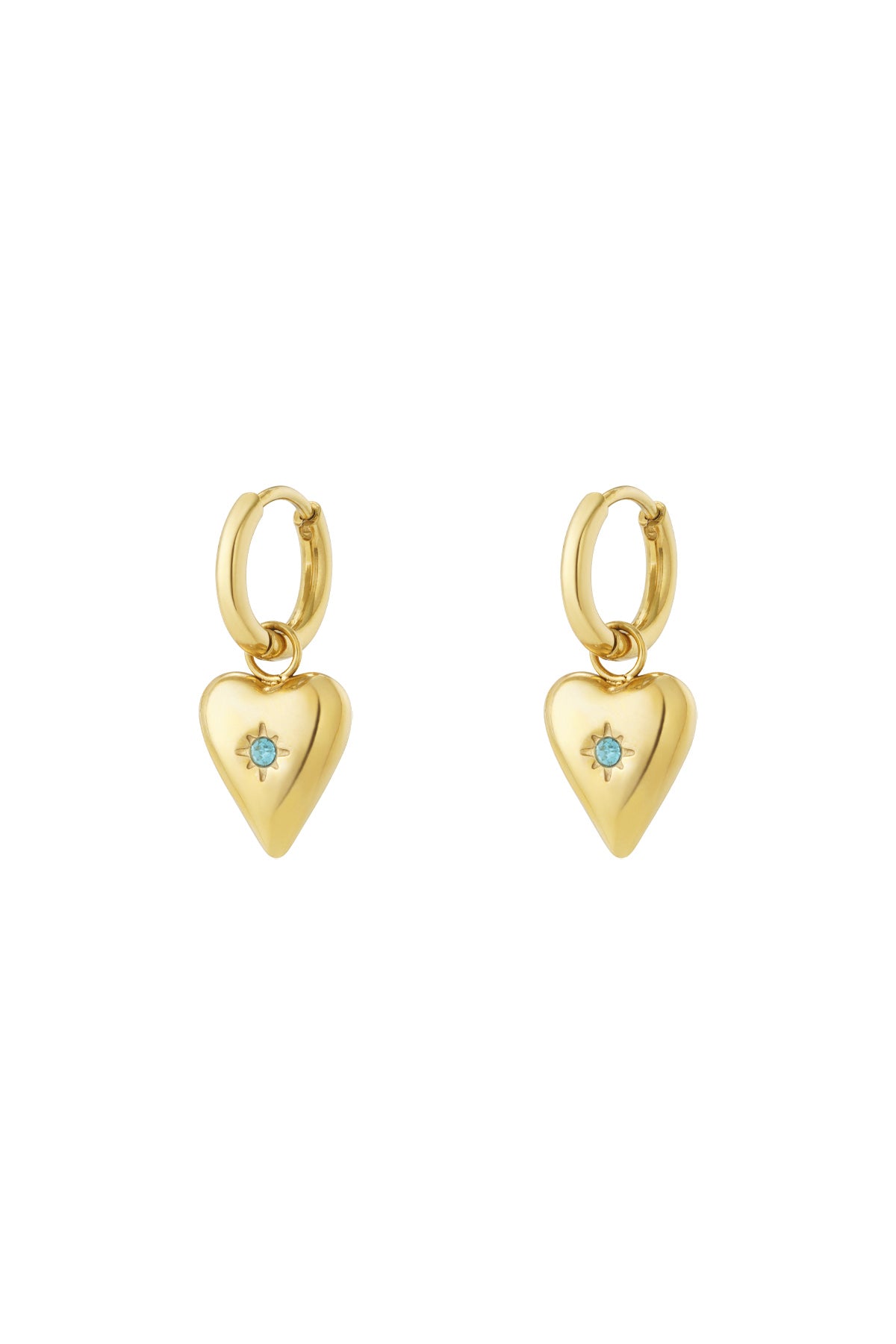 Boucles d'oreilles pendantes en acier inoxydable en forme de cœur pour femme – plusieurs couleurs – photo 4