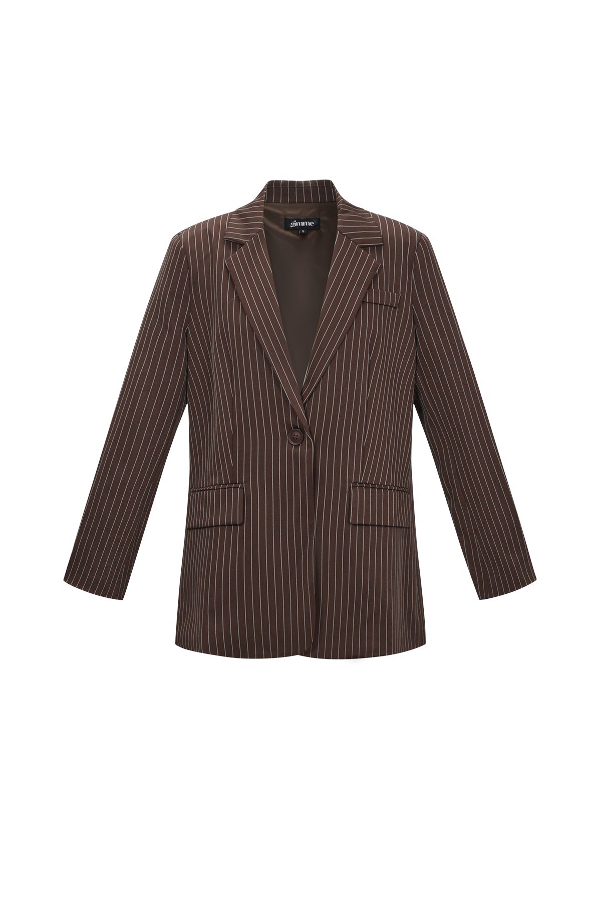 Blazer femme à rayures et coupe asymétrique