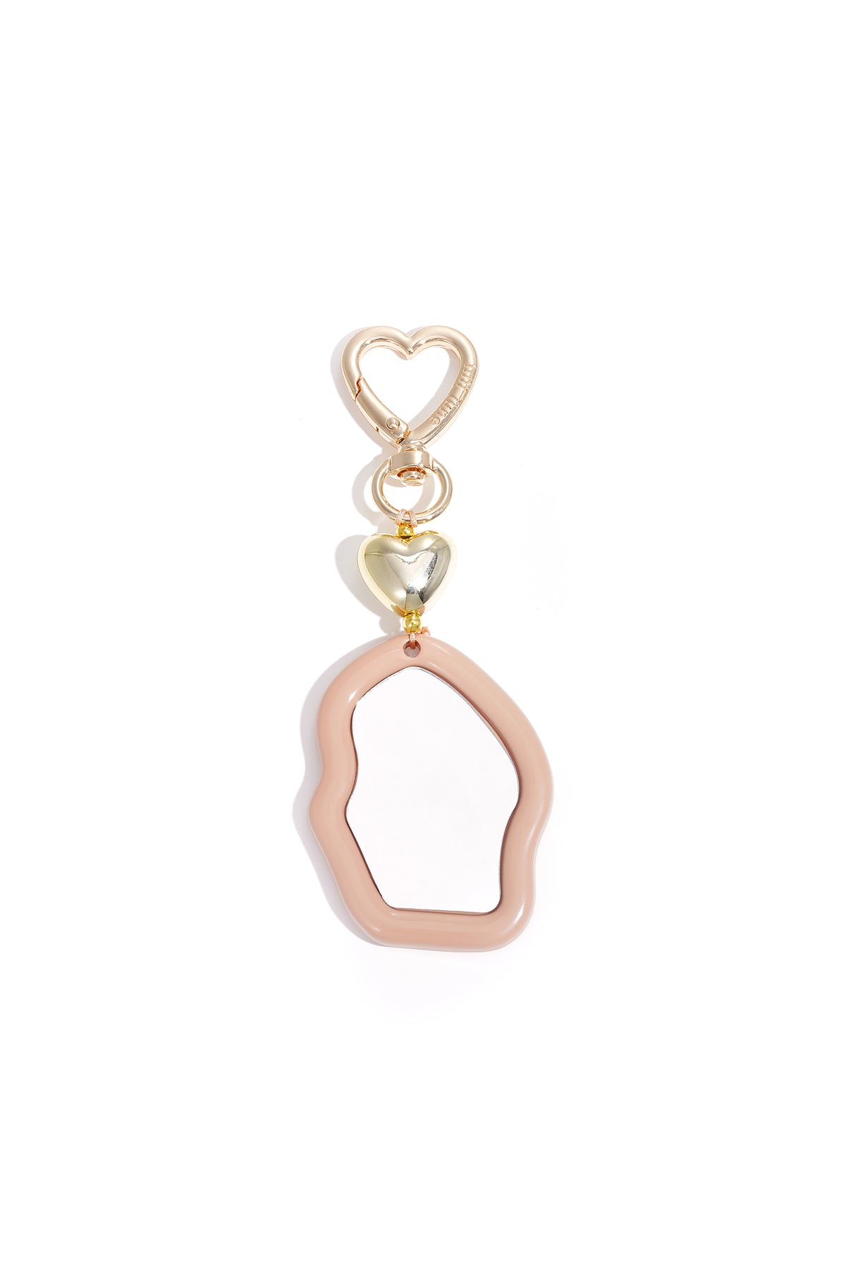 Metal alloy handbag hook, UV, acrylic with organic shape - rose red and pink