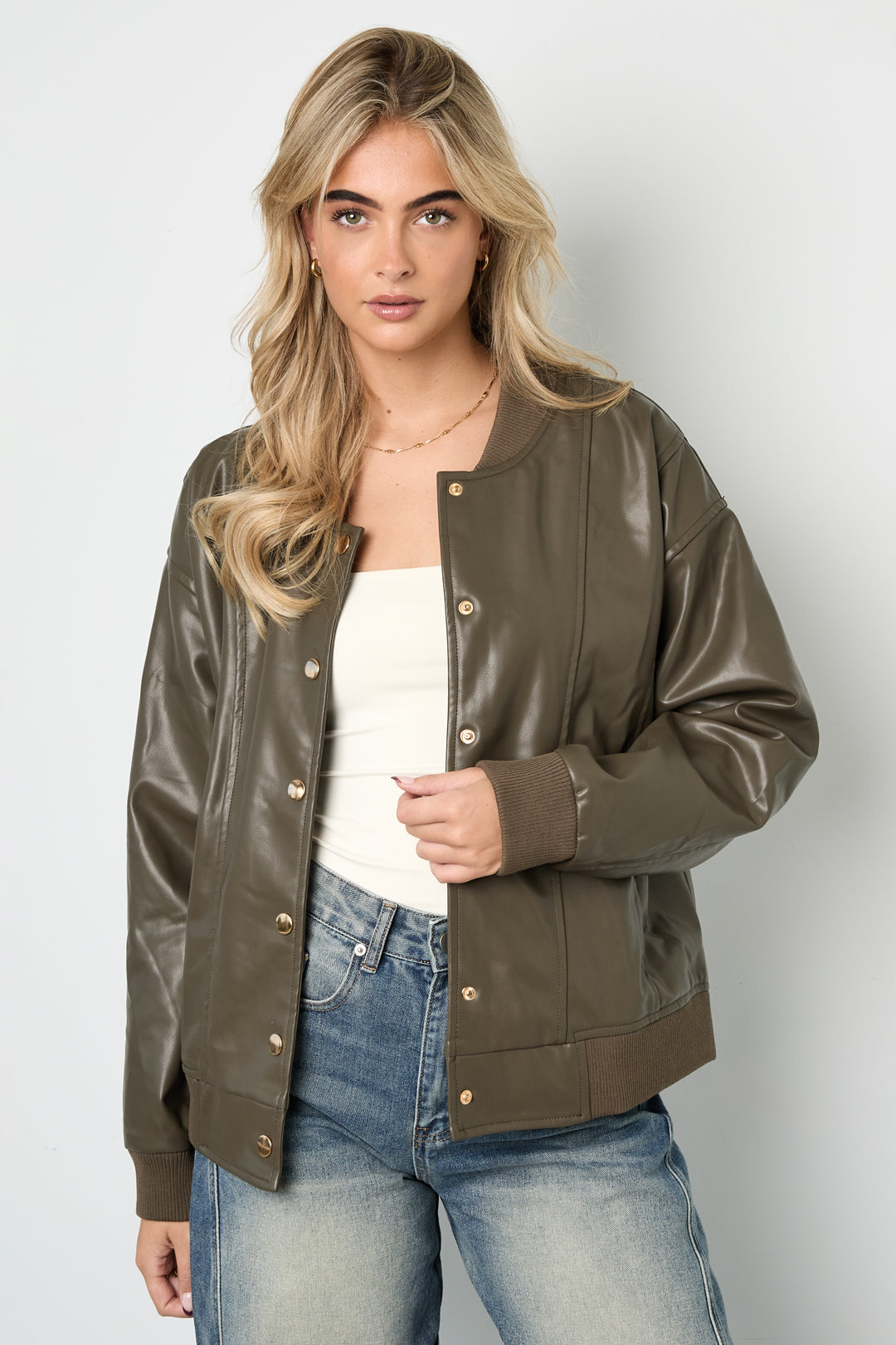 Dames streetstyle bomberjack van polyester – productfoto 5