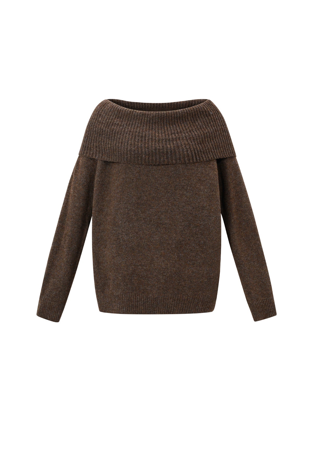 Pull en tricot pour femme, coupe ample et épaules dénudées