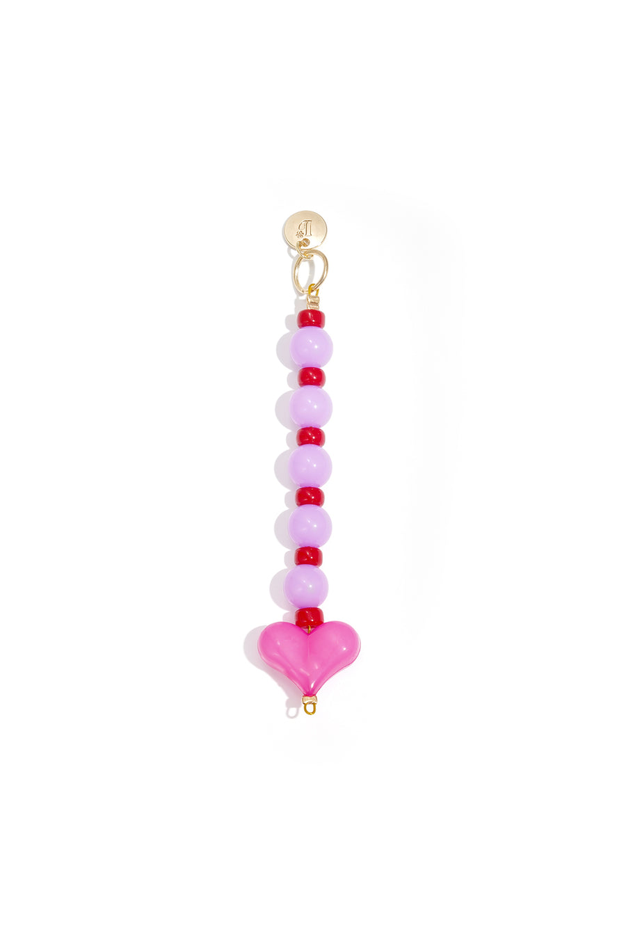 Cintre en acrylique en forme de cœur avec perles – plusieurs coloris