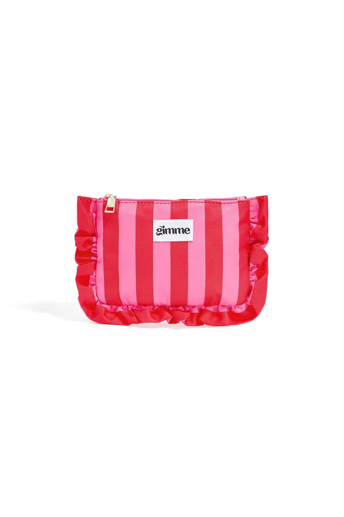 Trousse de maquillage 100 % polyester à rayures – plusieurs couleurs