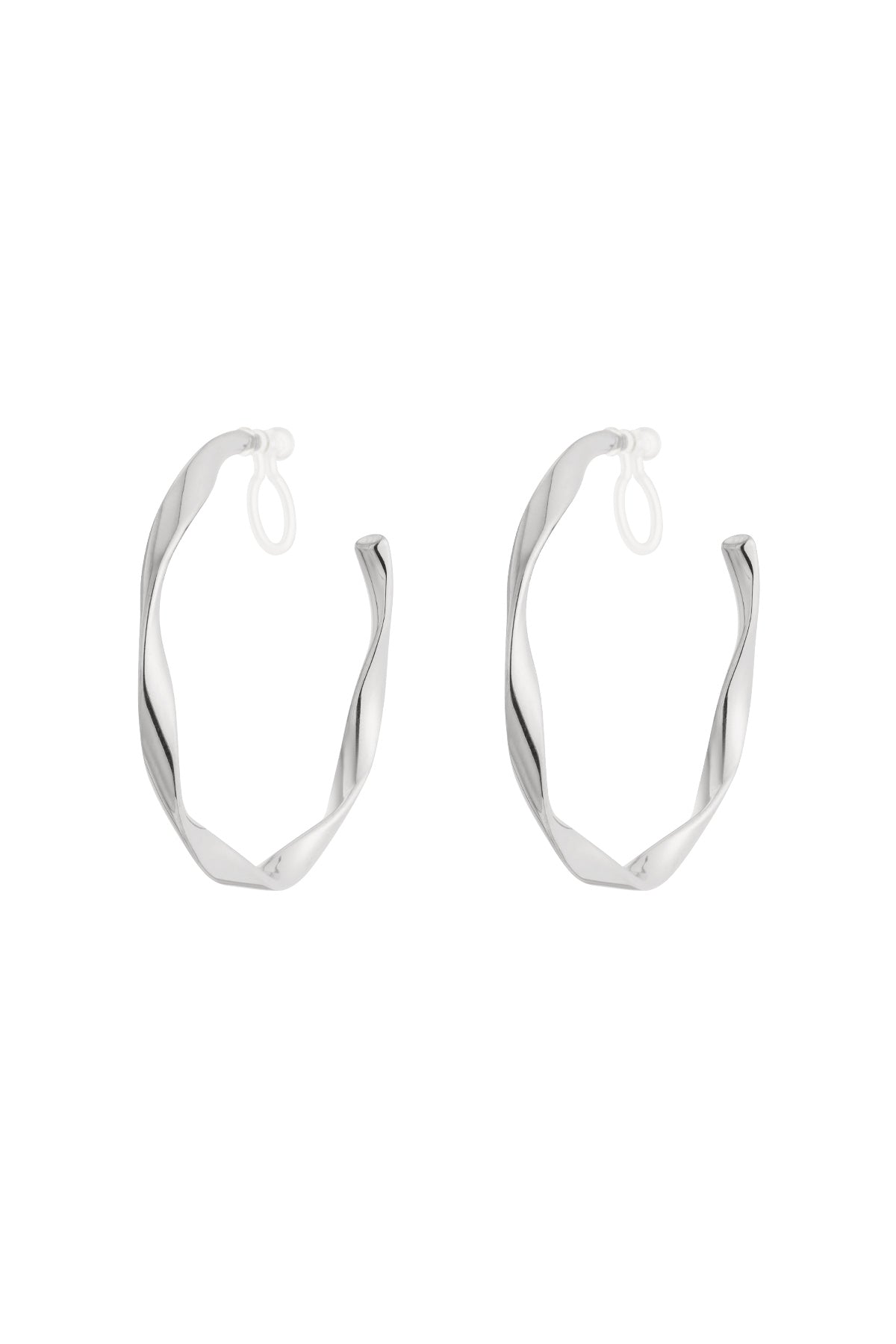 Boucles d'oreilles clips en acier inoxydable de forme organique pour femmes – couleur or