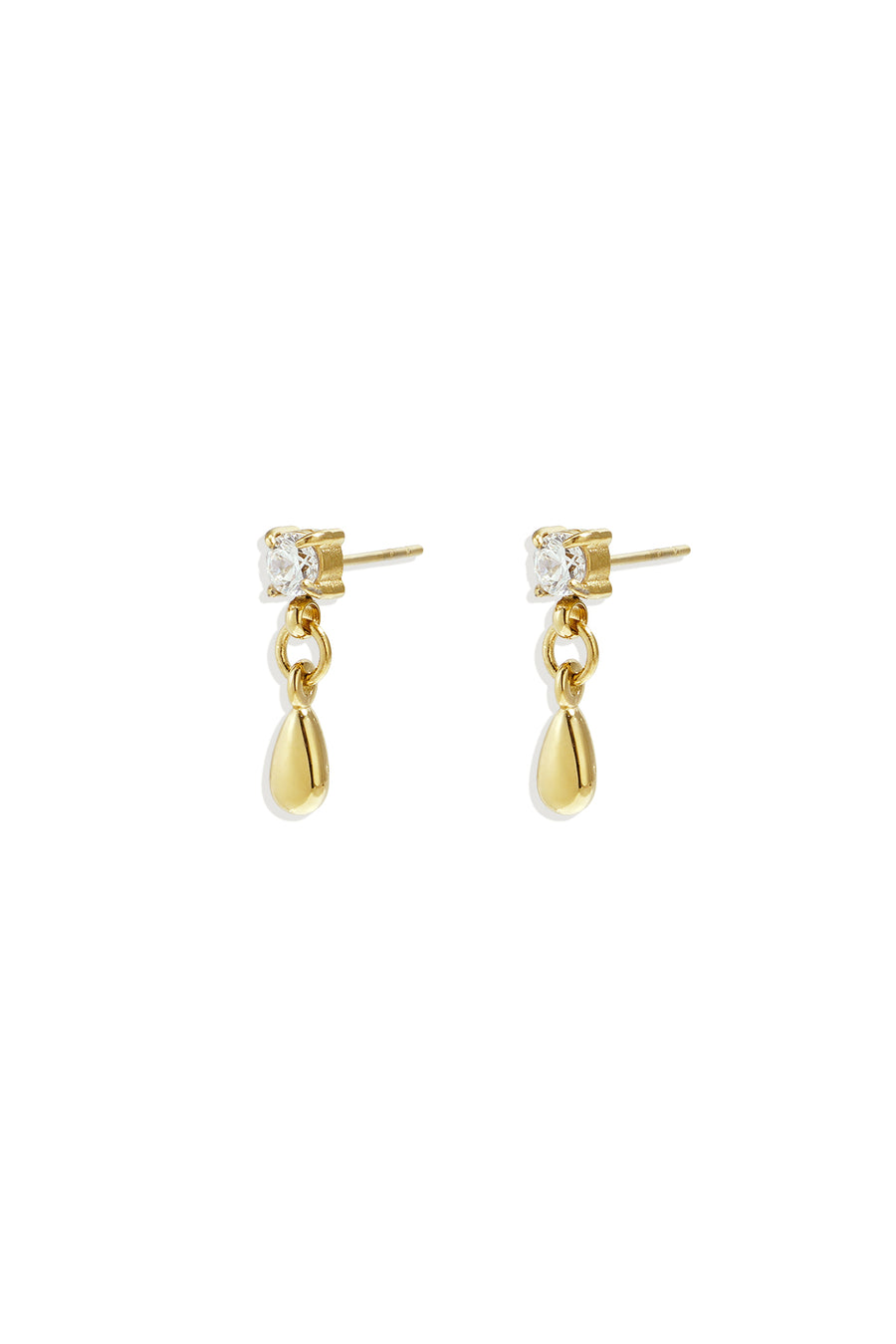 Women's Stainless Steel Teardrop Dangle Earrings – Gold and Silver Tone