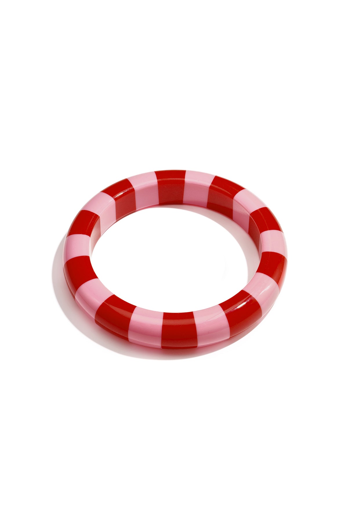 Bracelet jonc femme en résine à rayures – plusieurs coloris – décontracté