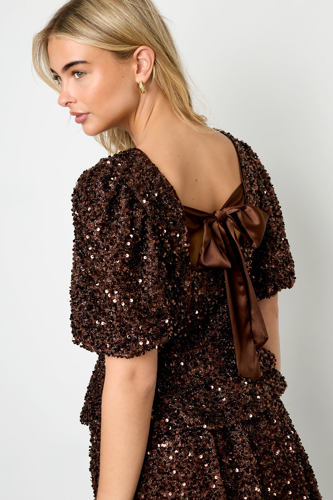 Dames elegante top van polyester met pailletten – productfoto 4