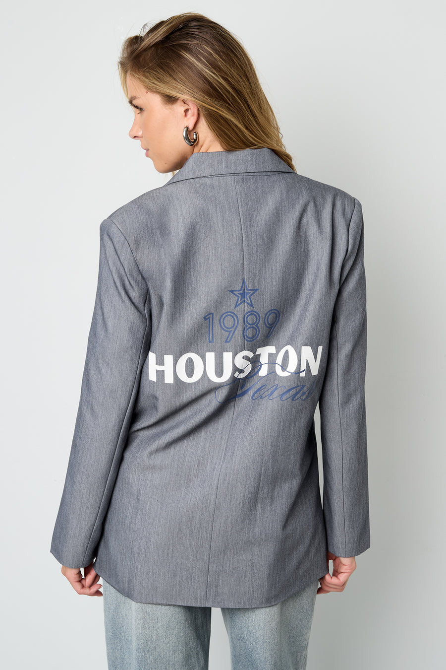 Ensemble blazer pour femme avec imprimé texte
